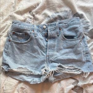 Levi's Light Blue Jean Shorts